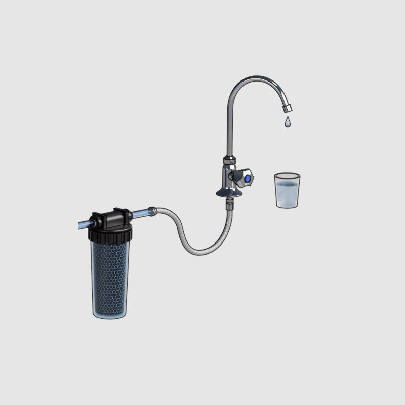 Robinet et Cartouche charbon bloc Ultrafiltration dédié pour l'eau de boisson